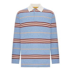 Guest In Residence Men Striped Rubgy Polo Shirt